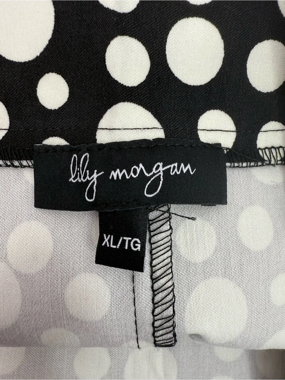 Lily Morgan skirt pencil dotted white black Polka Dot Black Pencil Skirt - Picture 7 of 12